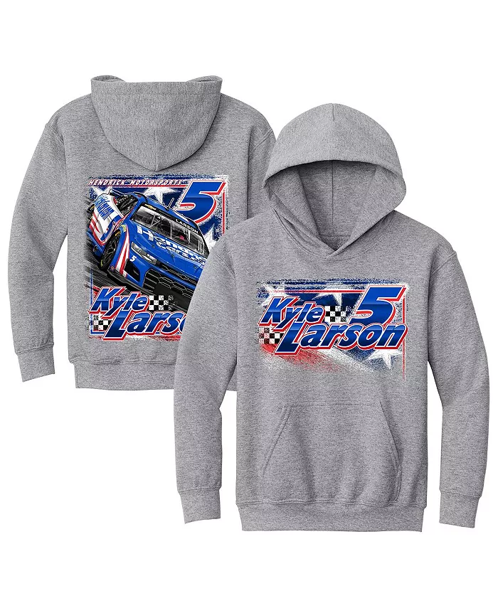 

Биг Бойз энд Герлз Хизер Грей Кайл Ларсон Толстовка с капюшоном Hendrick Motorsports Team Collection