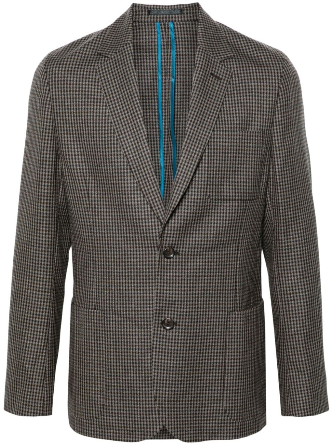 

Paul Smith однобортный блейзер в клетку гингем, коричневый