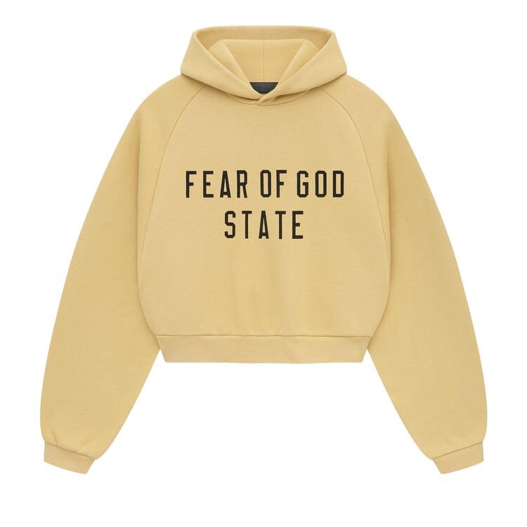 

Худи Fear of God Essentials Fleece Cropped Hoodie Amber, желтый