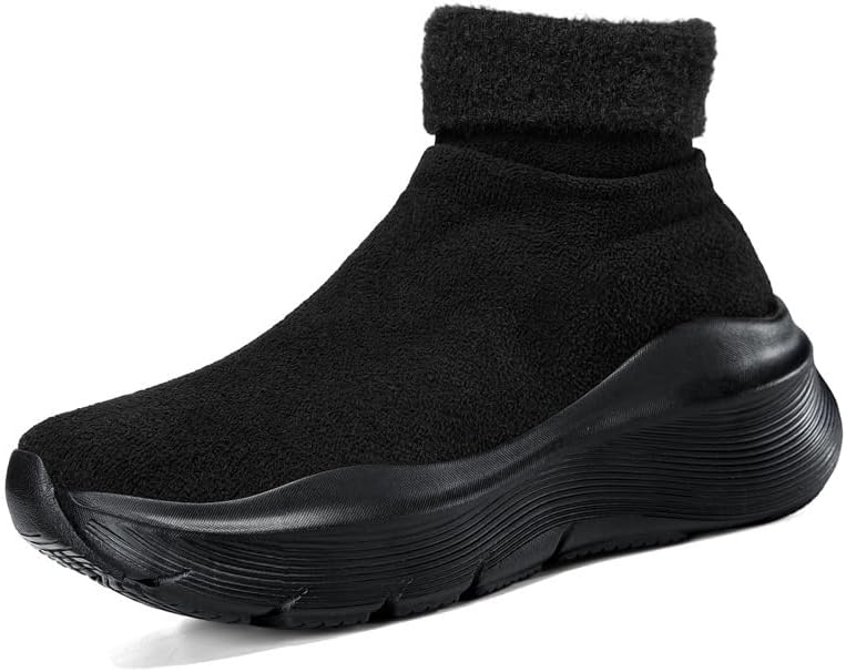 

Мужские кроссовки SPKFHD для пар, с теплой толстой подошвой, спортивные и повседневные, черный