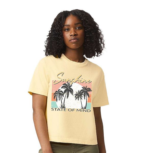 

Футболка Sunshine State of Mind Relaxed Fit Cropped Simply Sage Market, Butter