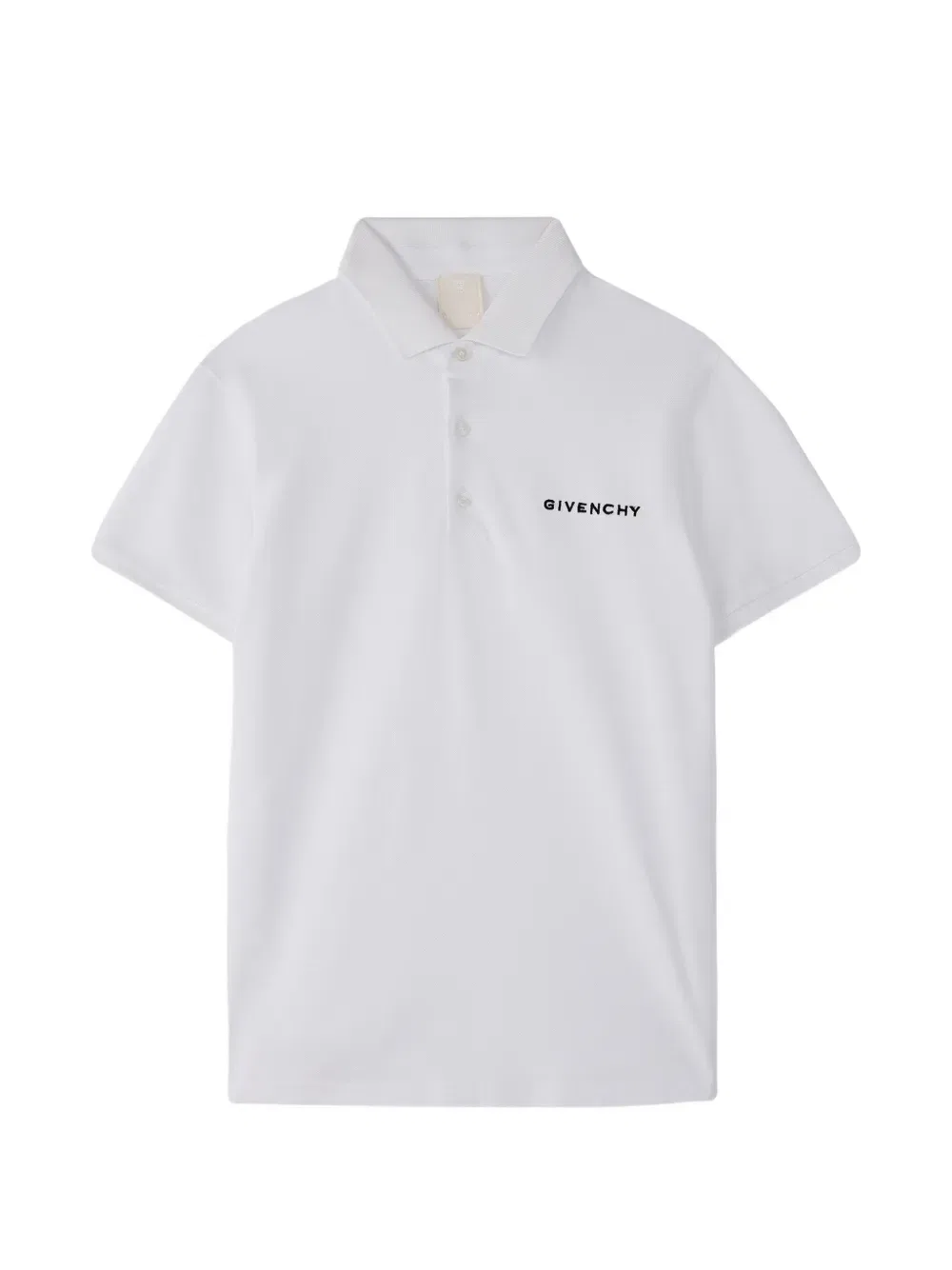 Рубашка-поло с короткими рукавами на пуговицах Givenchy Kids, белый