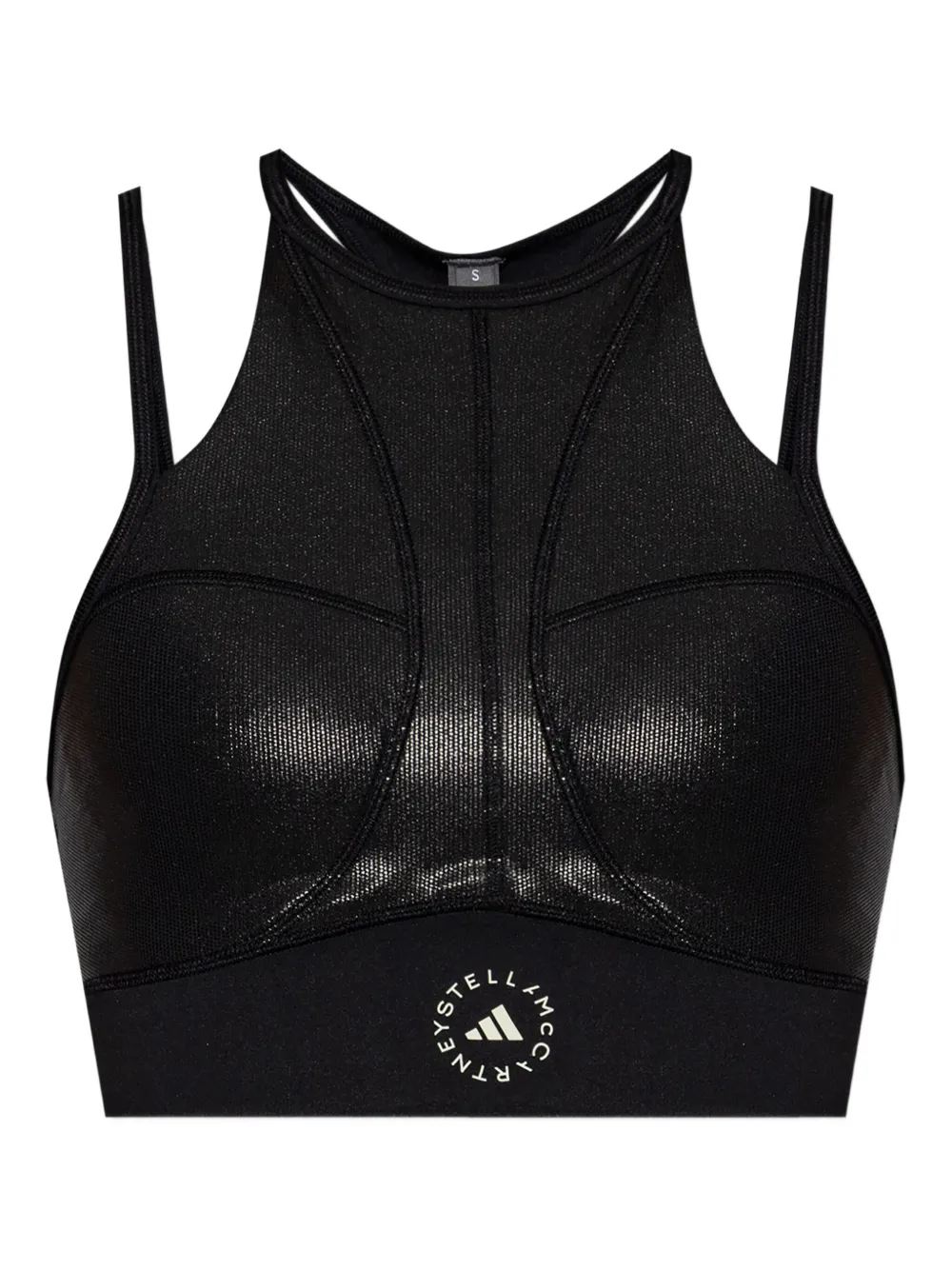 

Спортивный бюстгальтер со вставками adidas by Stella McCartney, черный