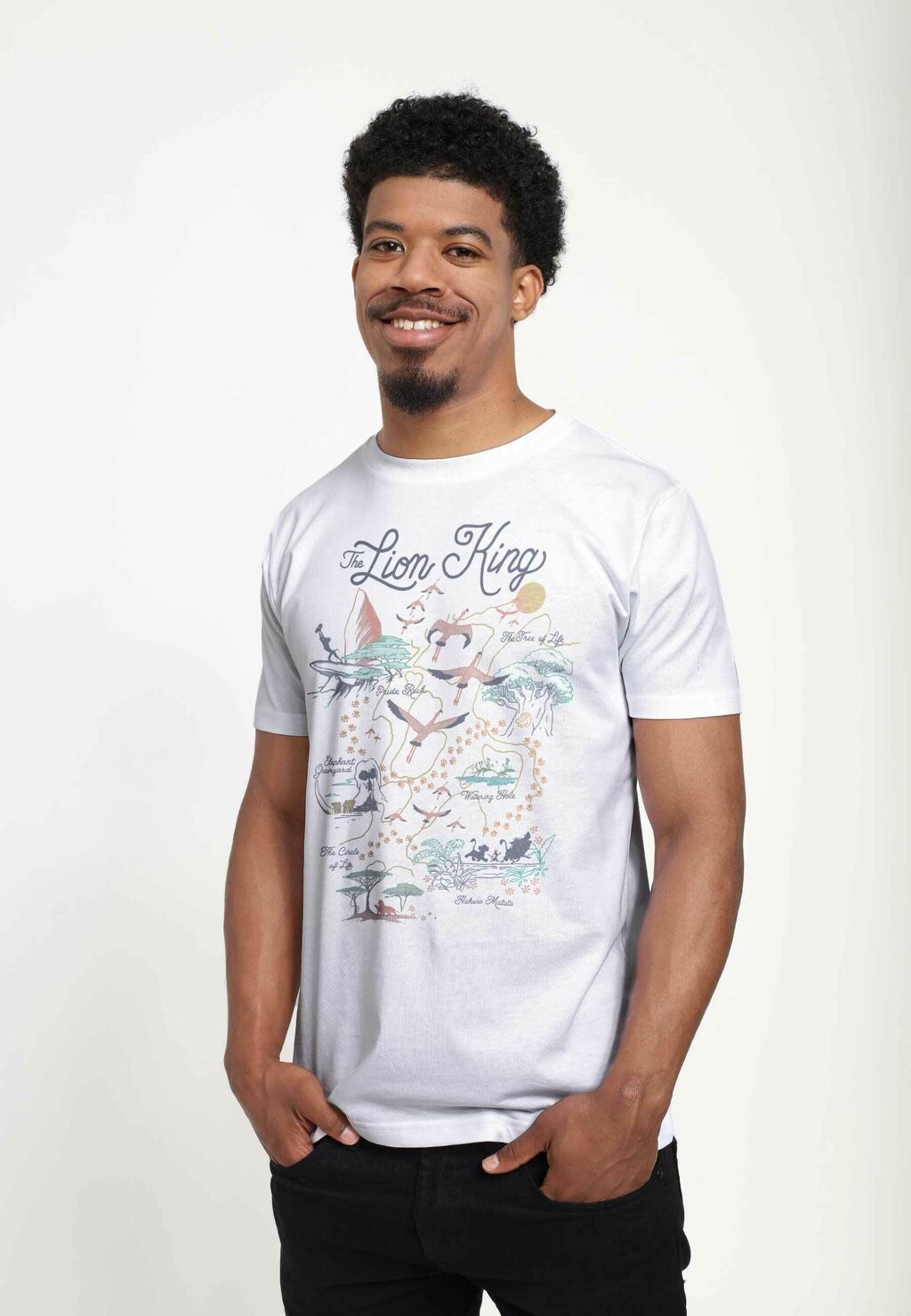 

Футболка с принтом THE LION KING MAP OF THE WORLD UNISEX Henry Tiger, белый