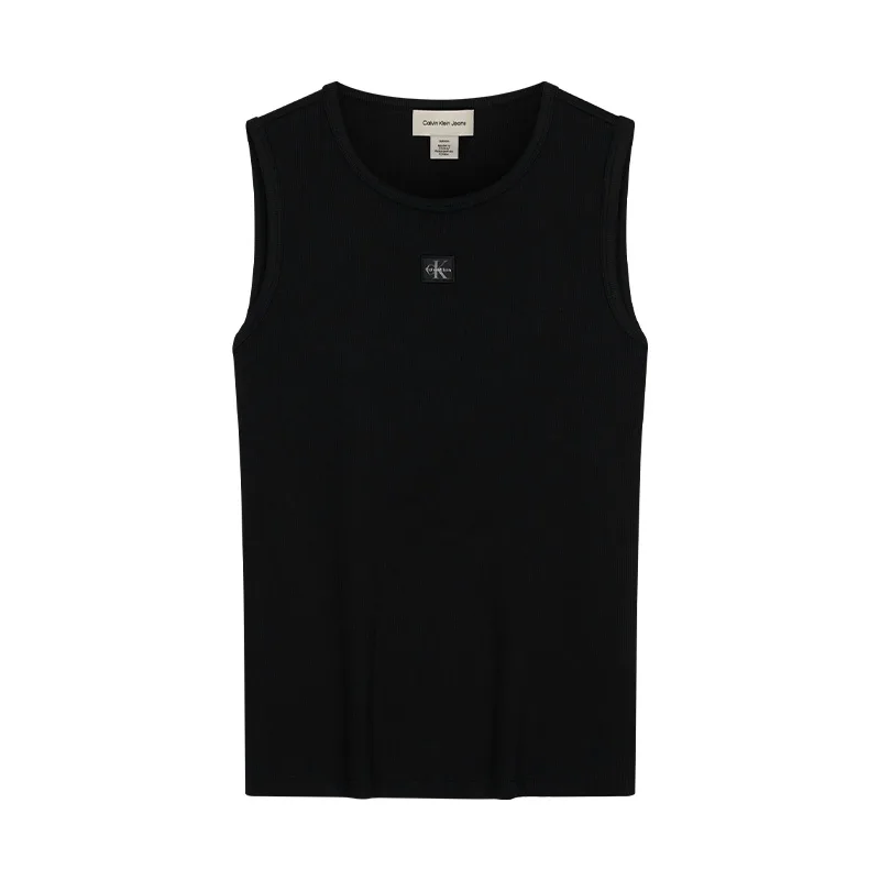 Футболка-майка женская с круглым вырезом Calvin Klein, UB1-Space Black — фото 3