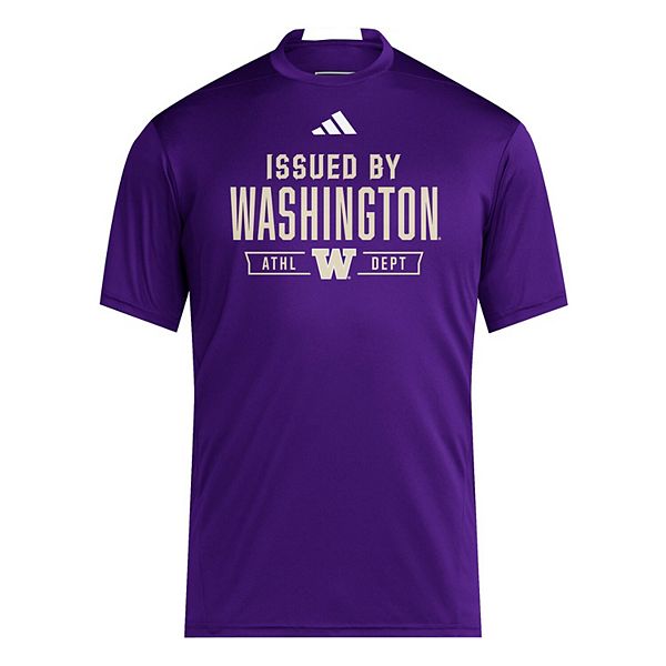 Мужская фиолетовая футболка washington huskies 2025 training performance team Adidas — фото 3