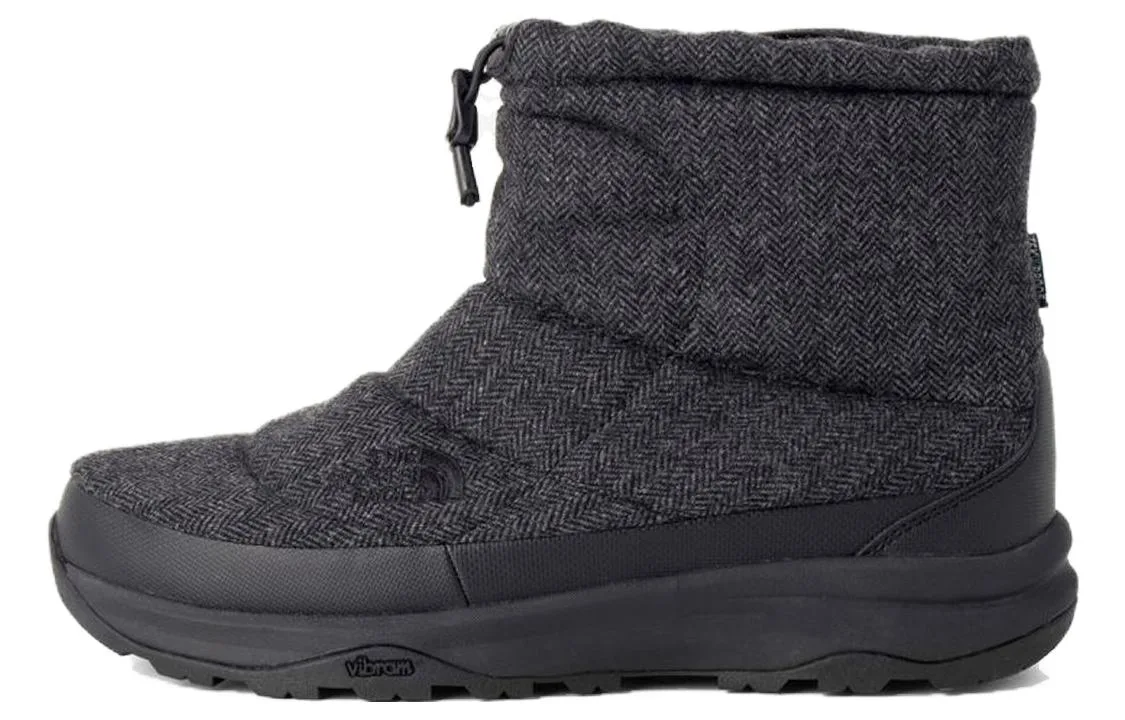 Короткие непромокаемые походные ботинки Nuptse с плоской подошвой THE NORTH FACE, черный серый