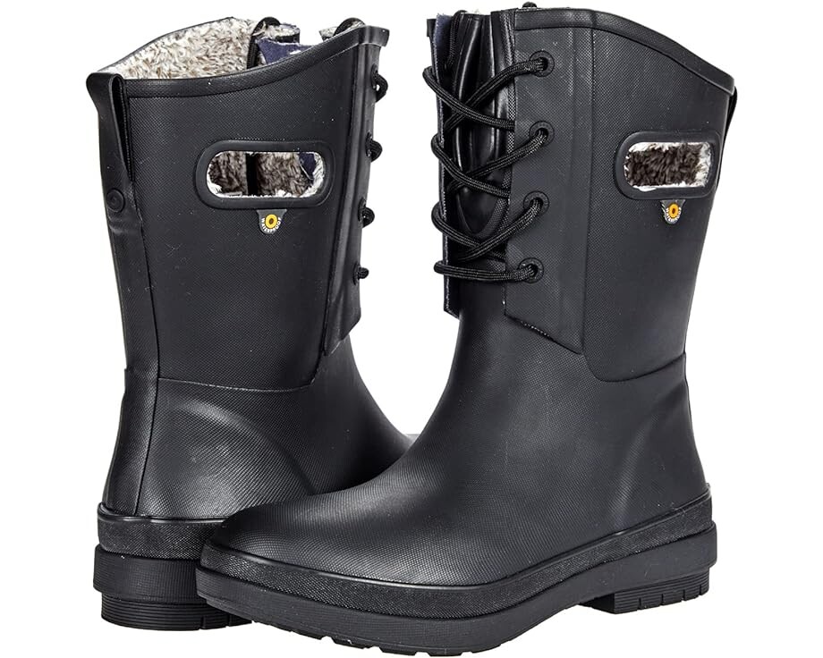 

Ботинки Bogs Amanda Plush II Lace, черный