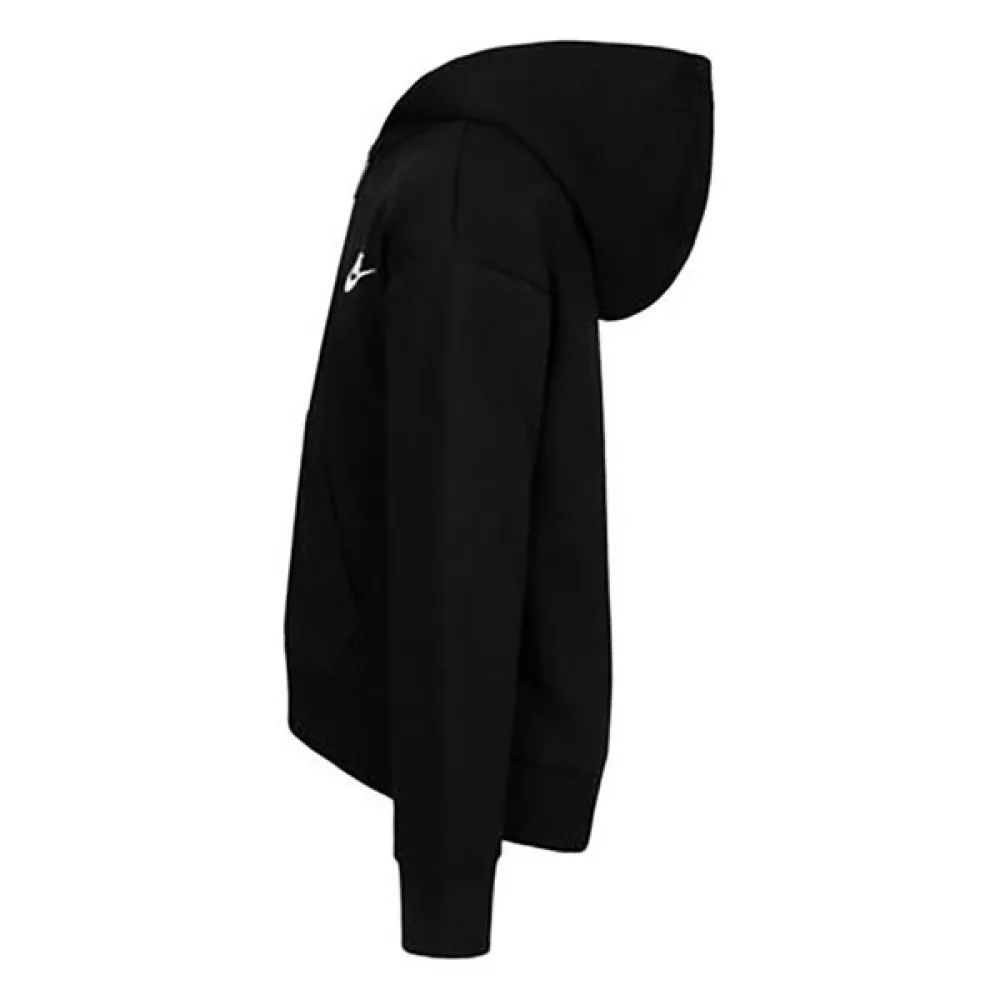 Толстовка Nike Club Fleece High Low full zip, черный — фото 2