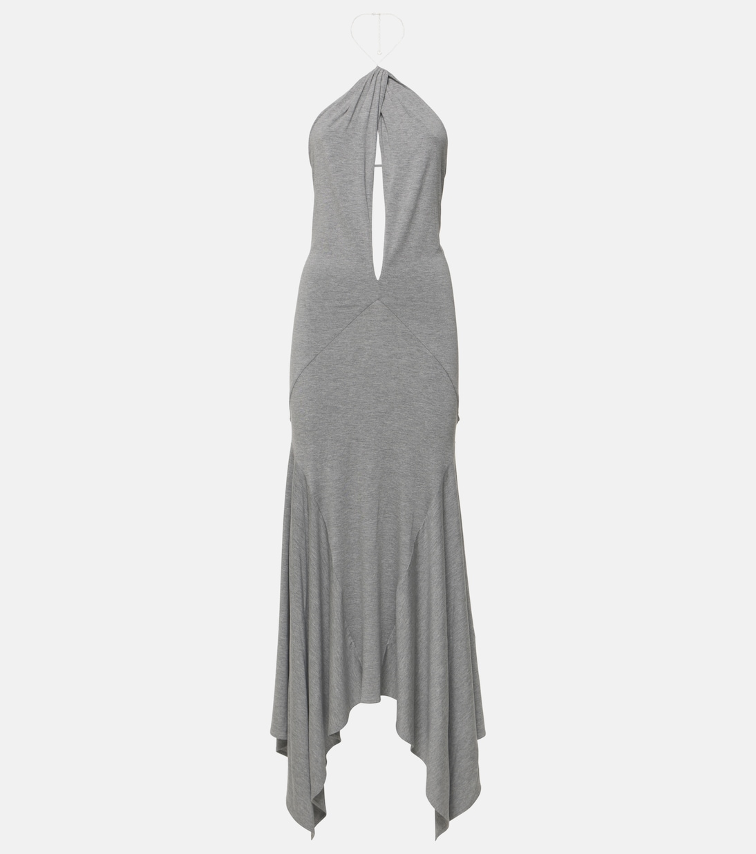 

Платье макси с халтернеем The Attico, Melange Grey