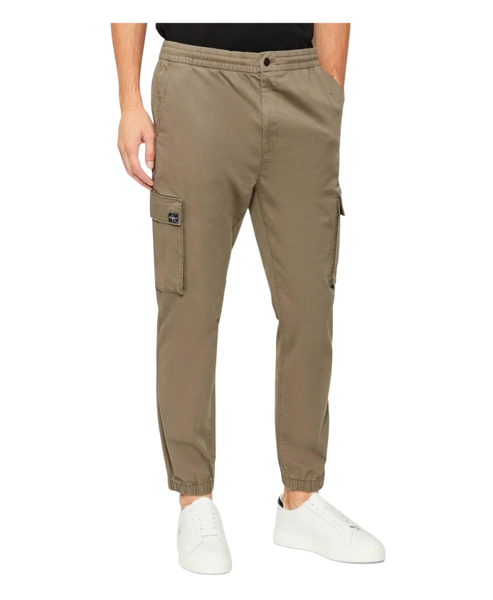 

Современные узкие брюки из саржи Calvin Klein Jeans, коричневый