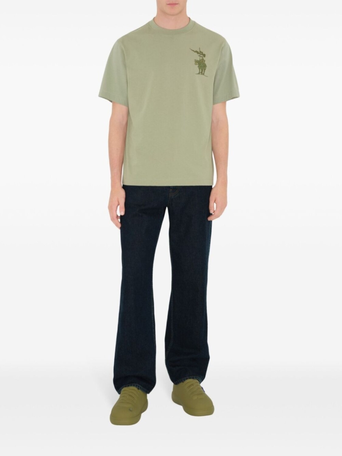 Футболка Burberry EKD из хлопка, зеленый — фото 2