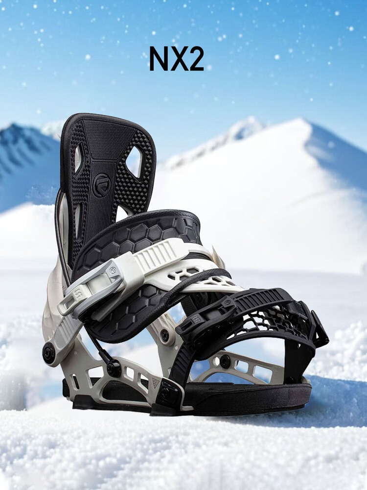 

Nidecker Крепление для сноуборда мужское профессиональное, NX2, черная база, серый носок, размер L