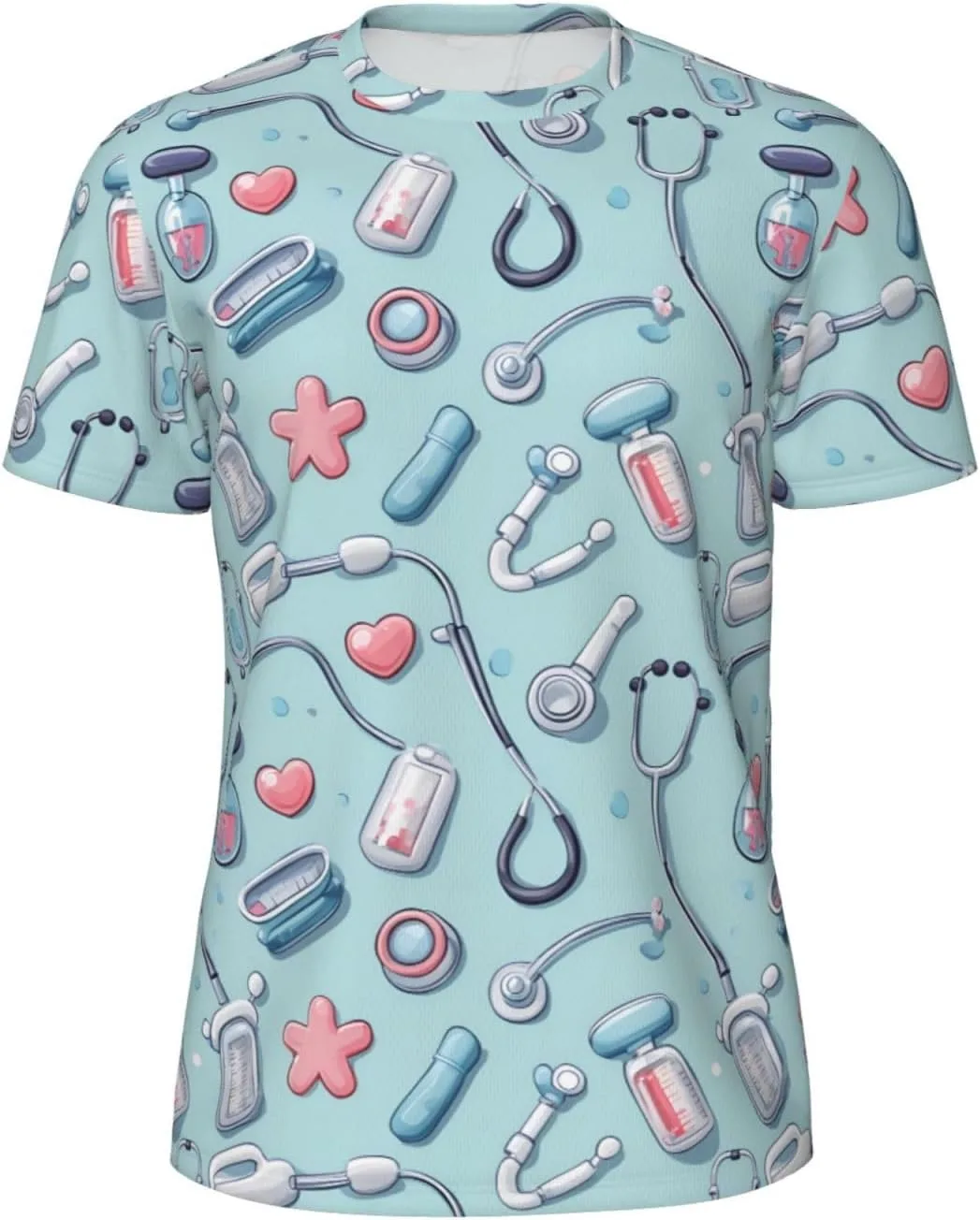 

Стильная летняя футболка с принтом "Медсестра" для мужчин, легкая и дышащая SDFHU