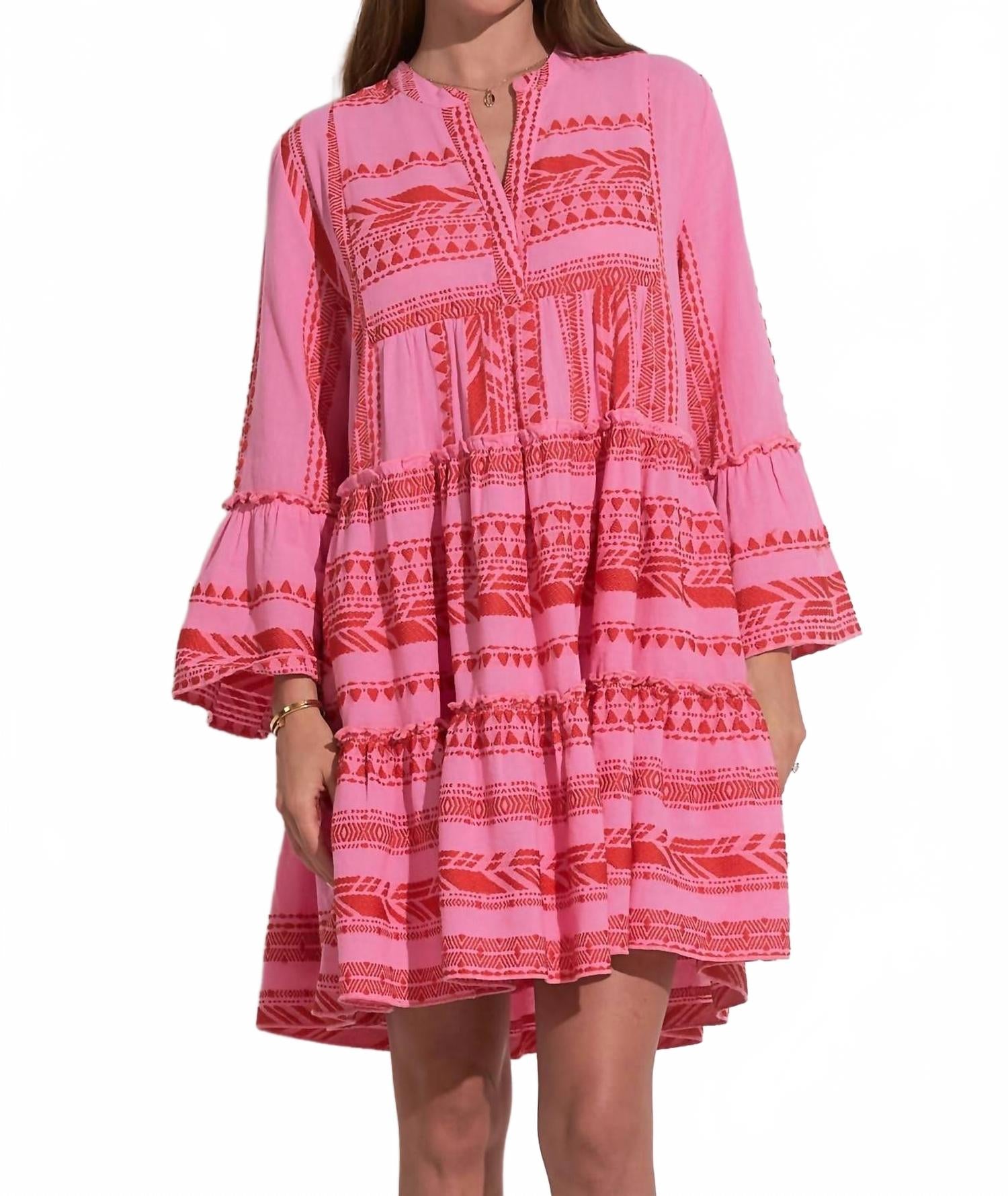 

Чарли Мини-платье в красно-двухцветном исполнении ELAN