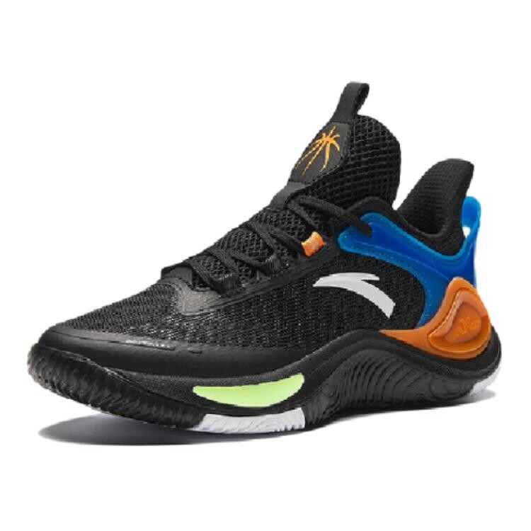 Детские баскетбольные кроссовки GS Low-top белые/оранжевые Anta Kids, черный — фото 2
