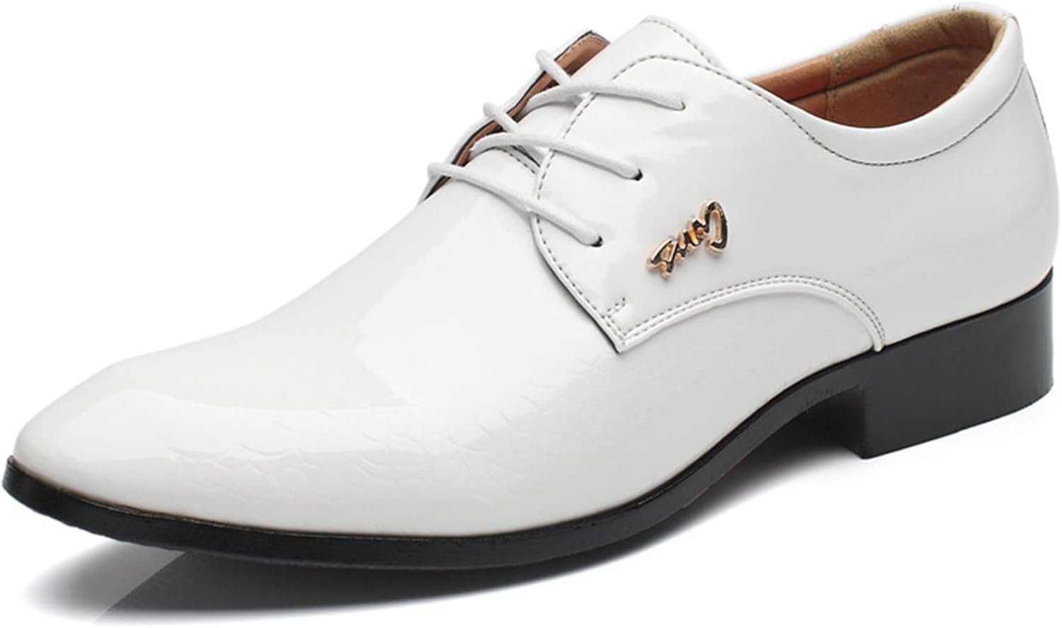 

Мужские оксфорды ADMLZQQ с шнуровкой, классические туфли для деловых встреч и свадеб, белый