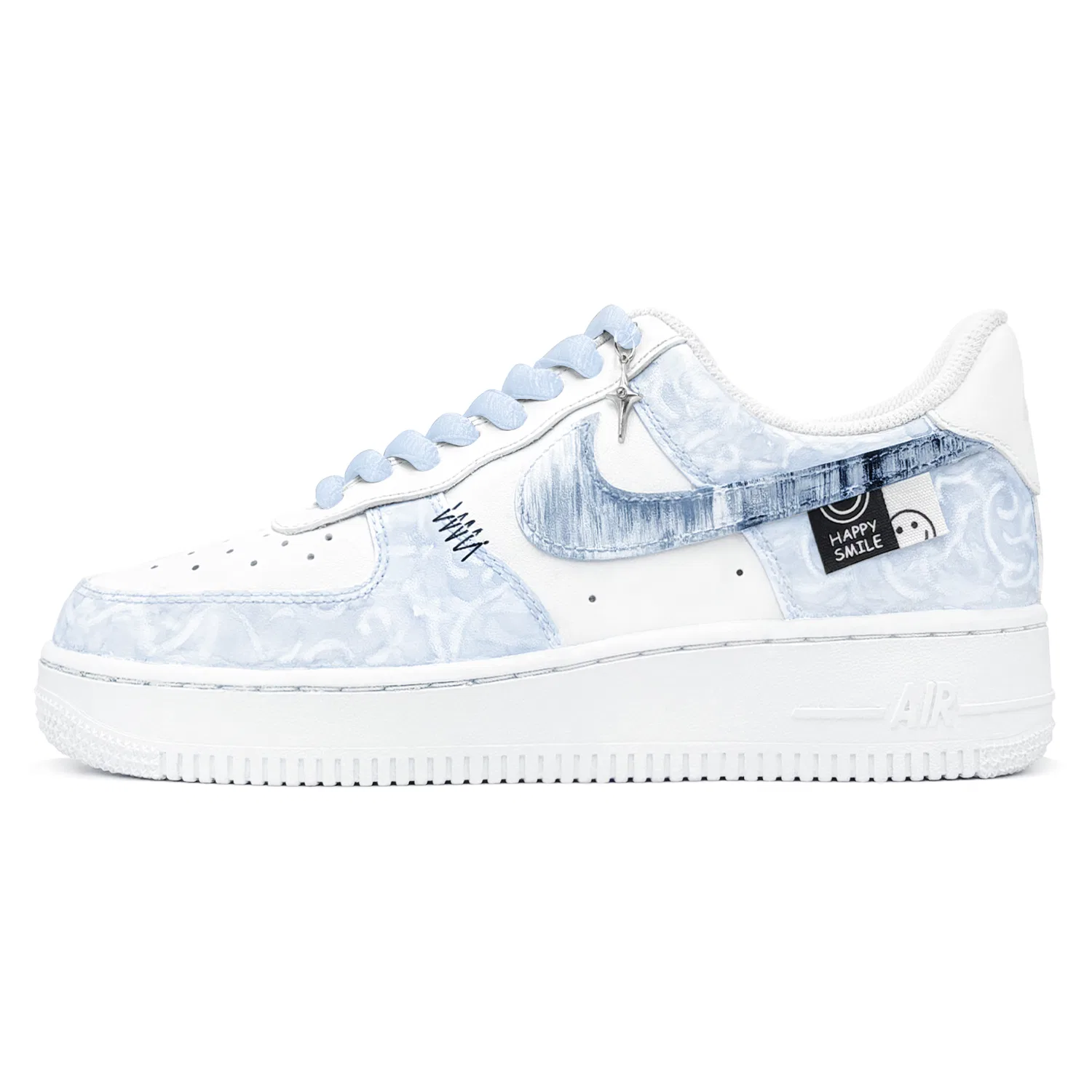 Кроссовки Nike Air Force 1 Low White Blue — фото 3