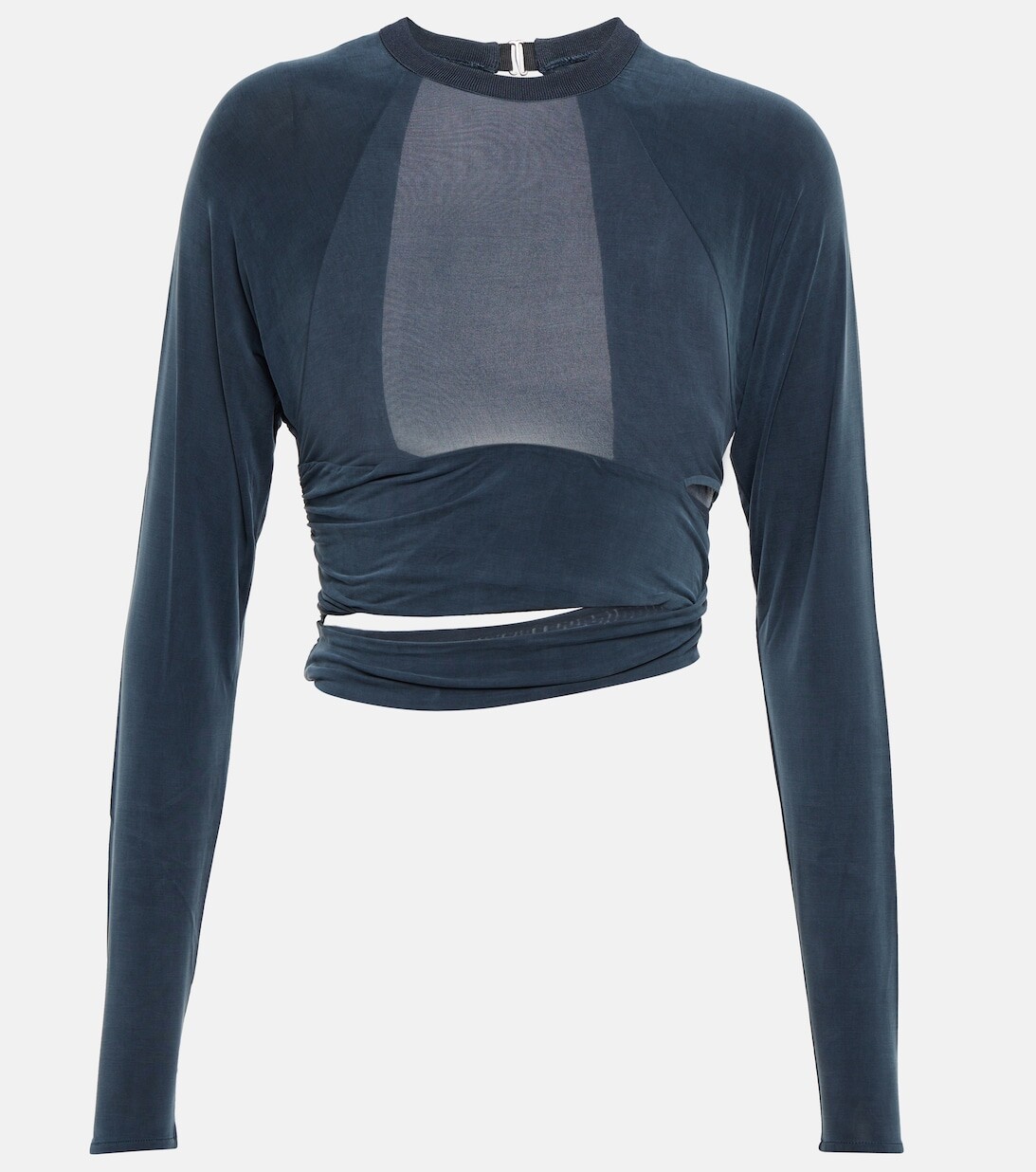 

Le T-Shirt Espelho укороченный топ с вырезами JACQUEMUS, синий
