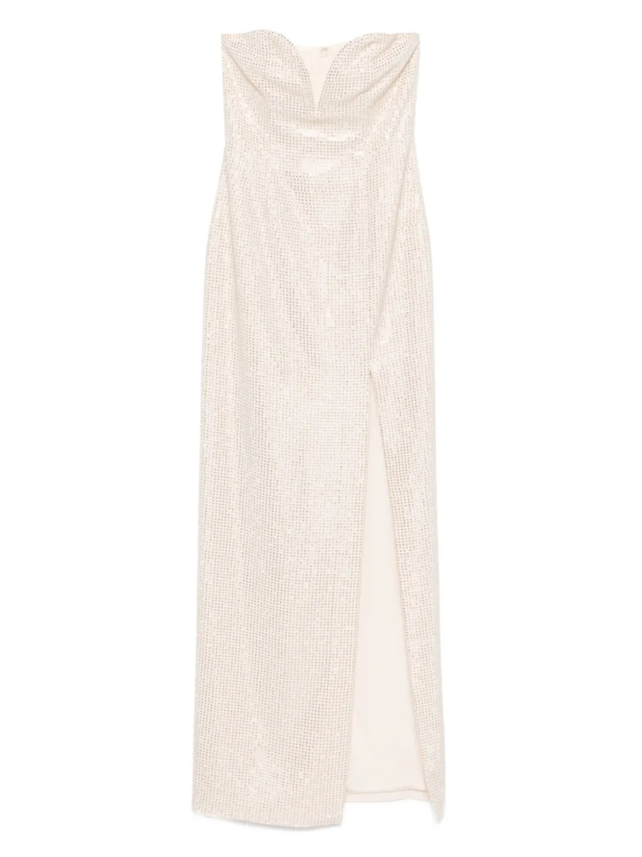 

Платье макси, украшенное стразами Roland Mouret, нейтральный