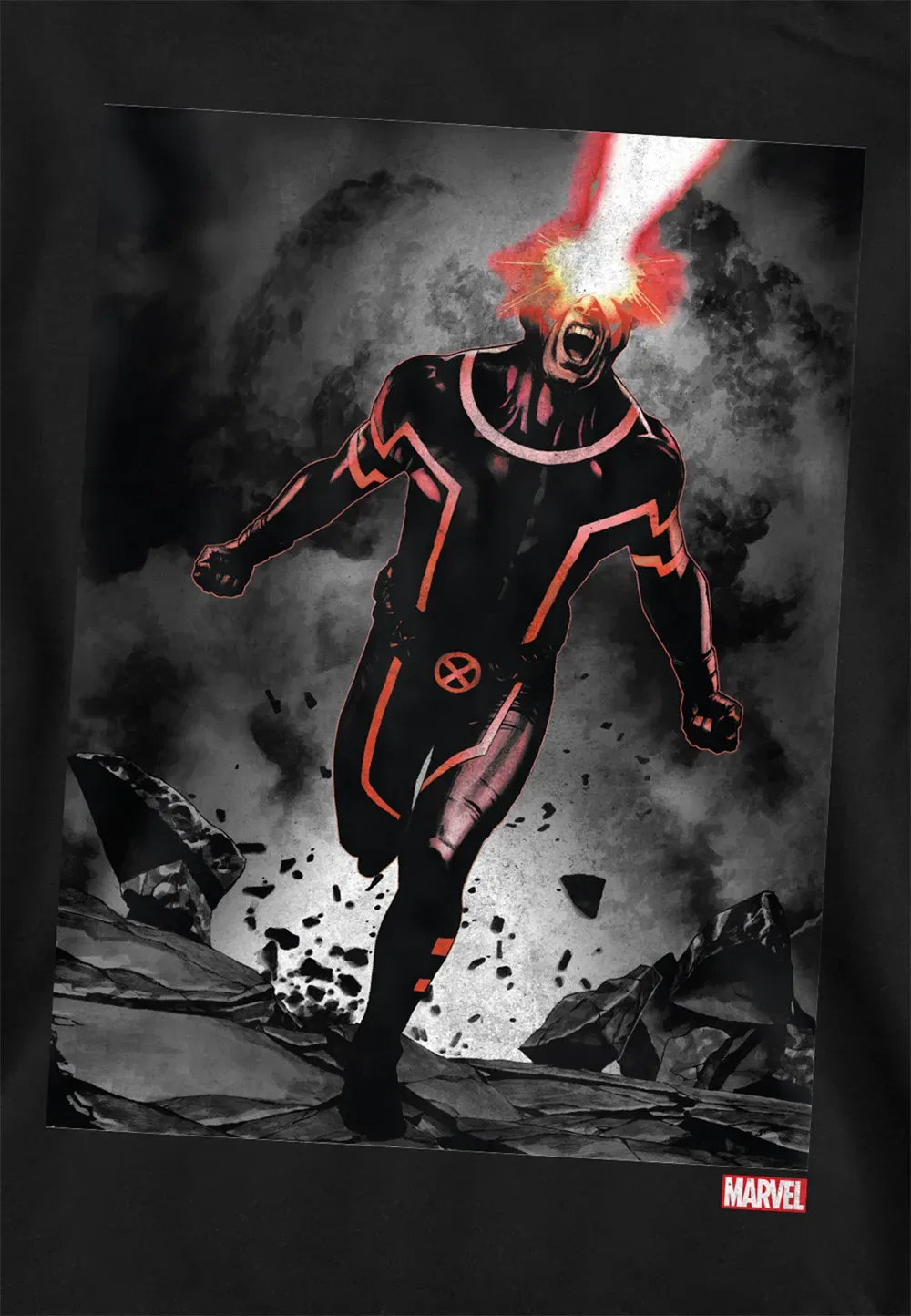 Детская худи Marvel X-Men Cyclops Blast, черная, черный — фото 2