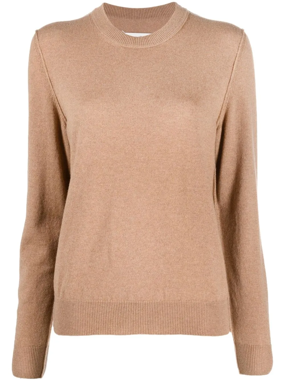 

Кашемировый джемпер с круглым вырезом MAISON MARGIELA, коричневый