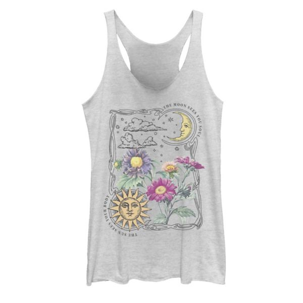 

Детский топ с цветами из галактики Sun & Moon Unbranded, цвет white heather
