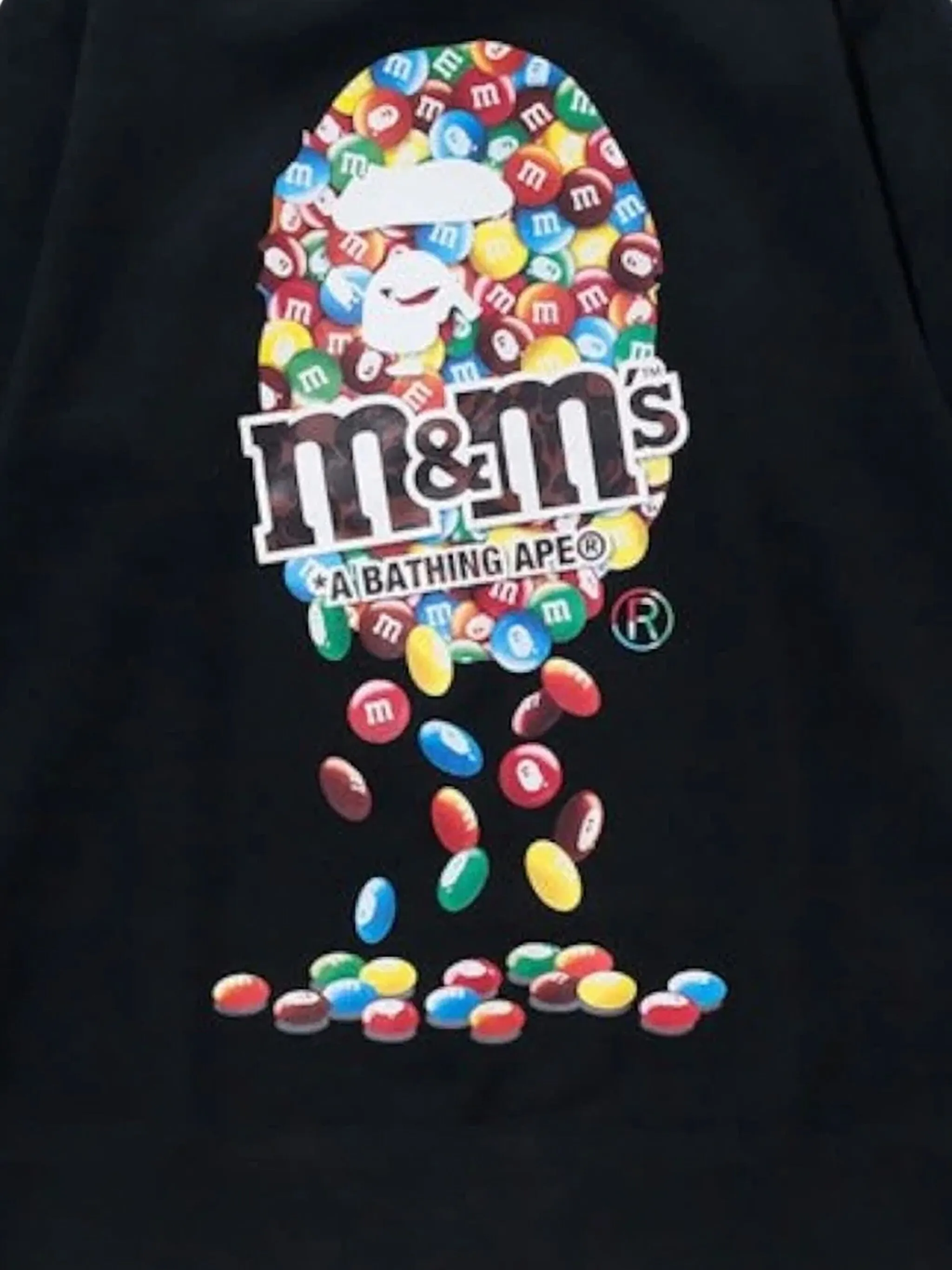 Толстовка из коллаборации с M&Ms A Bathing Ape, черный — фото 2