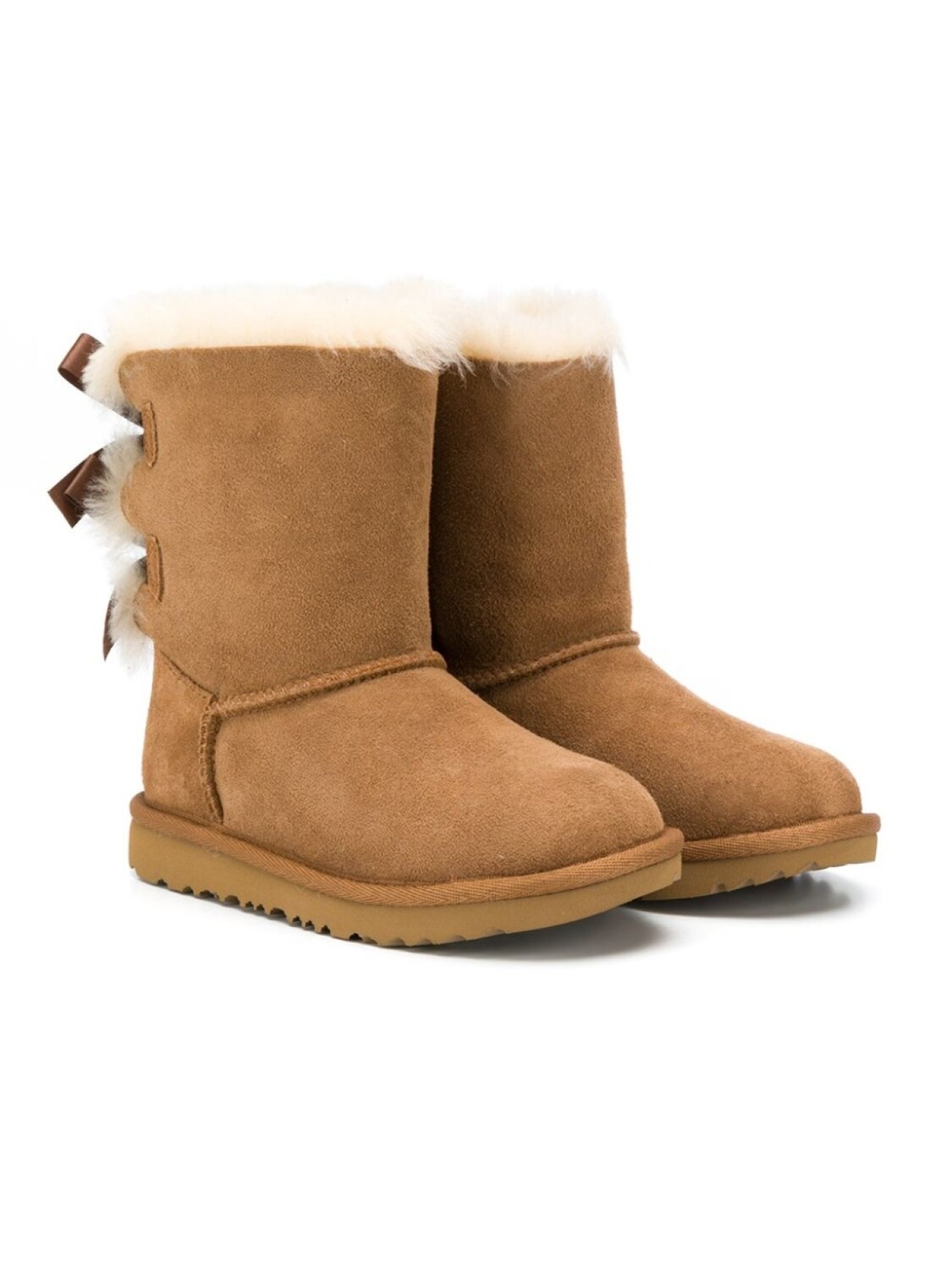 

UGG Kids ботинки из овчины с бантом, коричневый