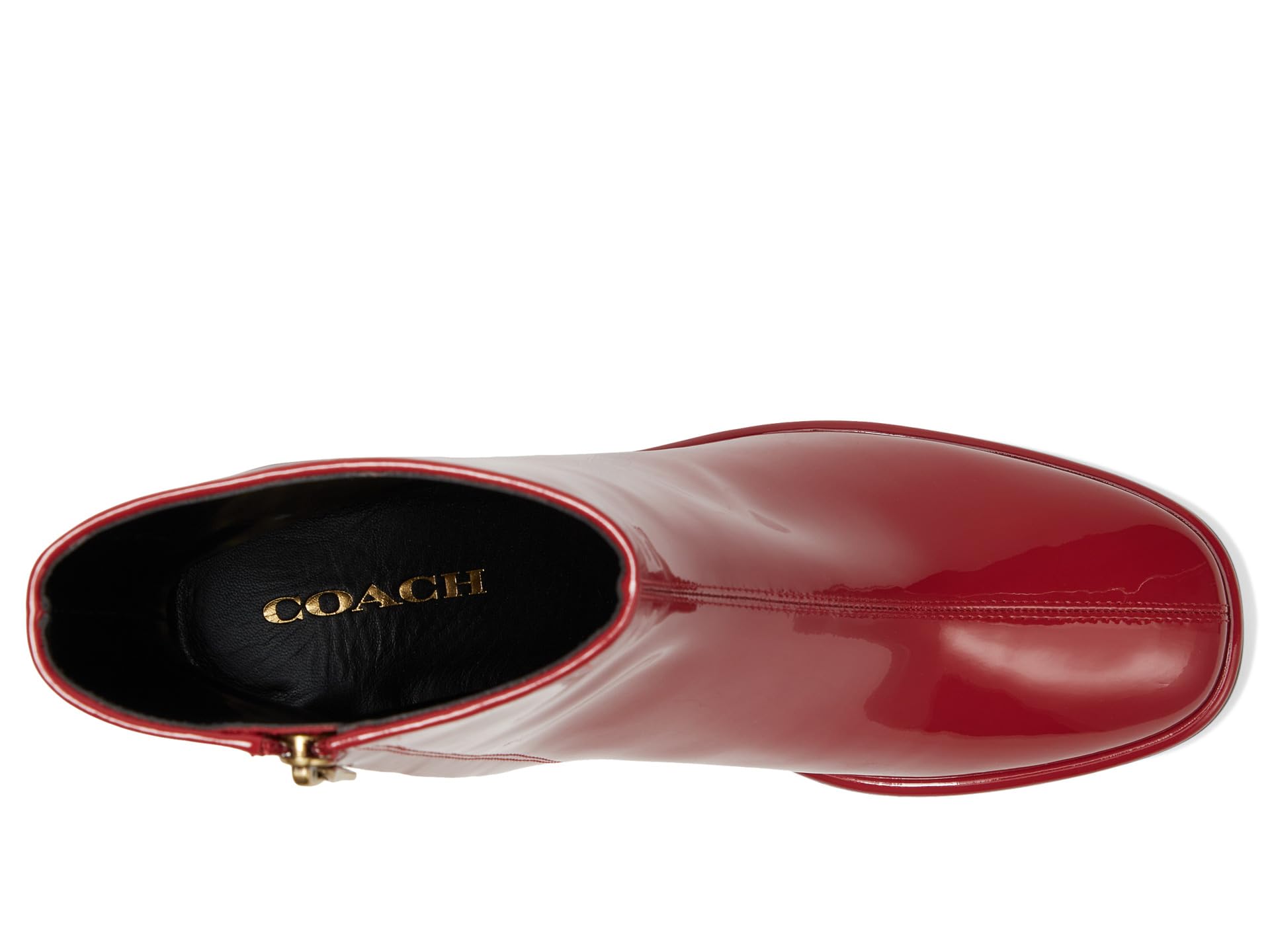 Ботинки COACH Gigi Patent Leather Bootie, Ruby — фото 2