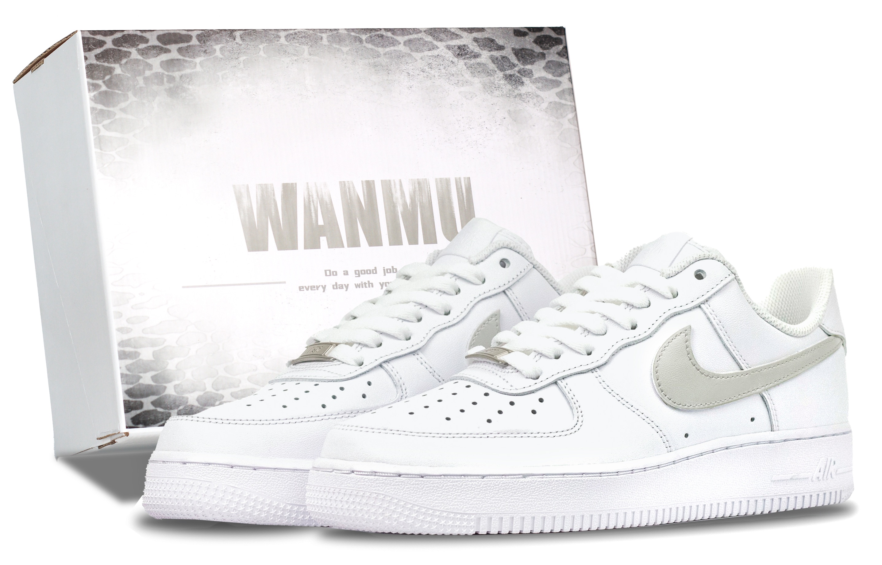 

Nike Кроссовки Air Force 1 Painting Shadow Swift Breeze, износостойкие, с низким верхом, для скейтбординга, белые, мужские