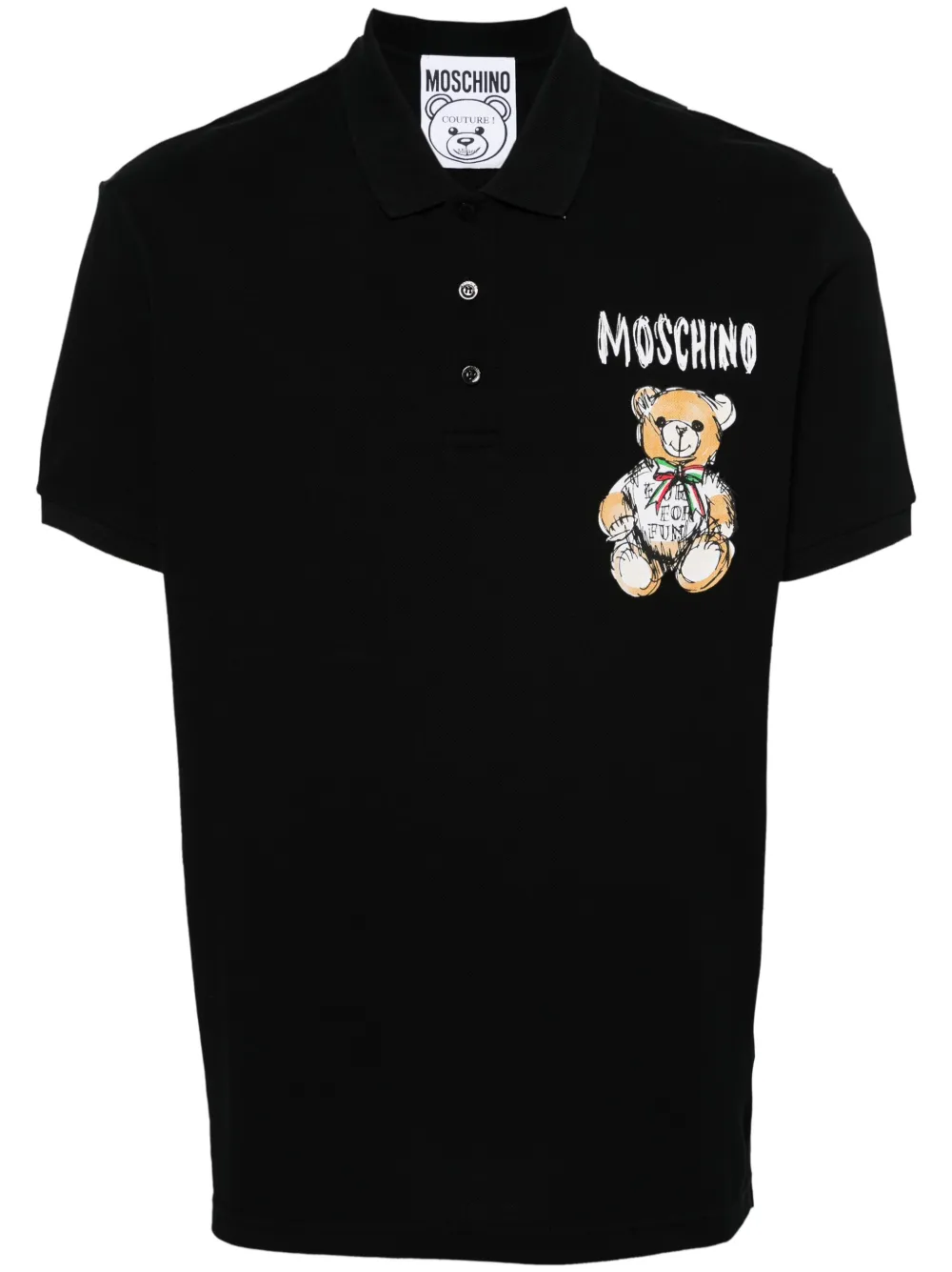 

Рубашка поло Teddy Bear Moschino, черный