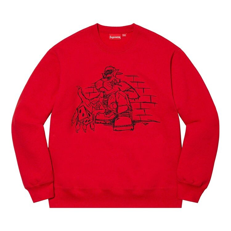 

Толстовка Supreme Dice Crewneck Red, красный