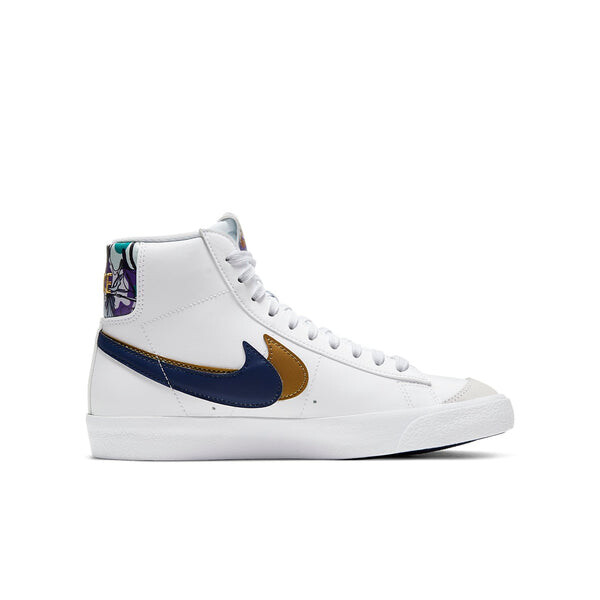 Кроссовки blazer mid '77 se 'double swoosh - white gold blue void' Nike, белый — фото 2
