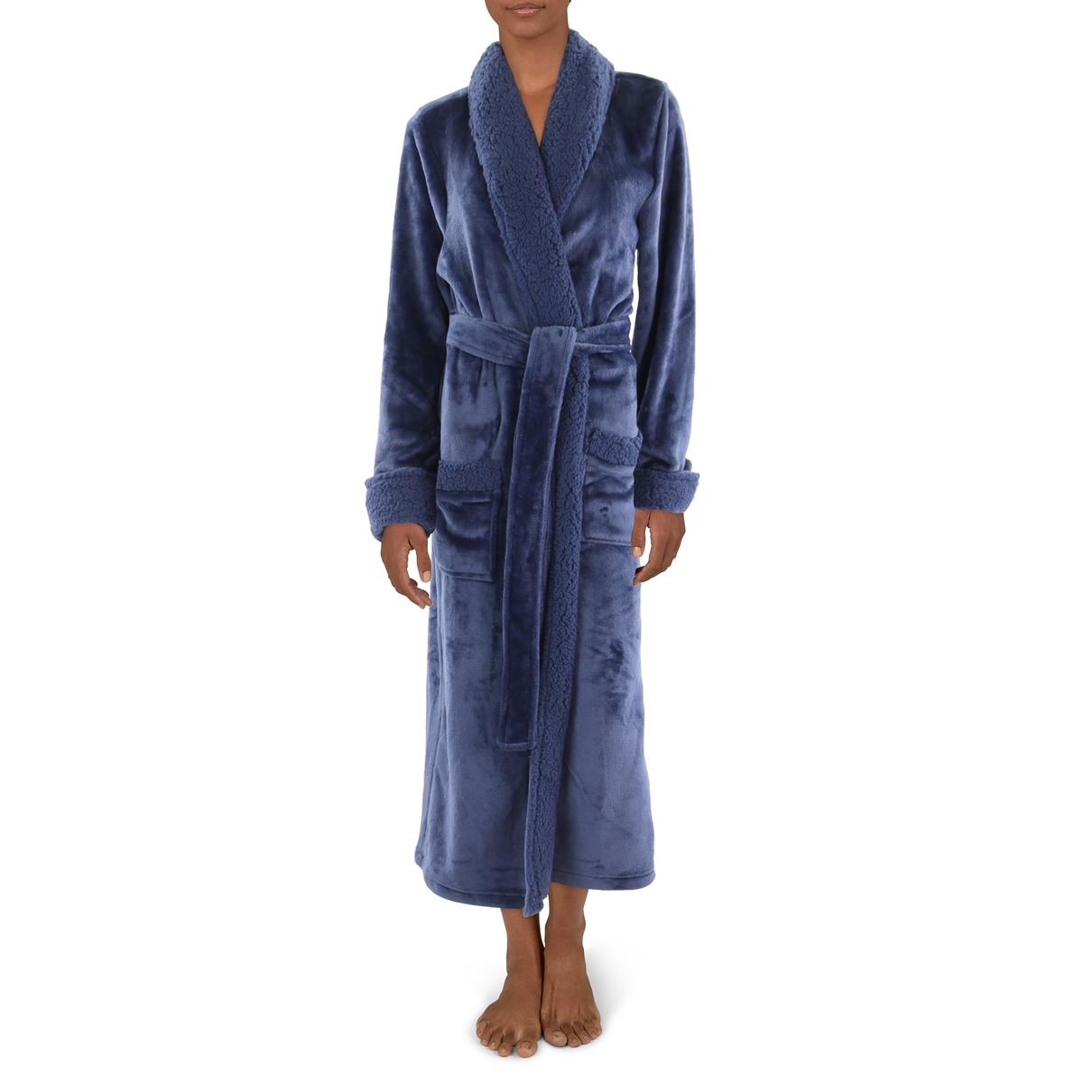 

Женский удобный халат Sherpa Natori, темно-синий