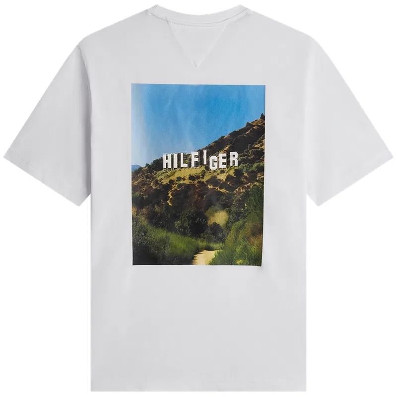 Футболка с круглым вырезом Tommy Hilfiger темно-синяя — фото 4