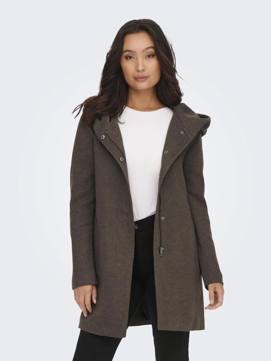 

Only длинная куртка "ONLSEDONA LIGHT COAT OTW NOOS", с капюшоном, цвет Hot Fudge Detail:Melange