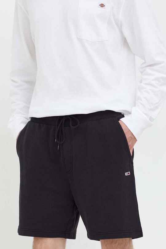

Хлопковые шорты Tommy Jeans, черный