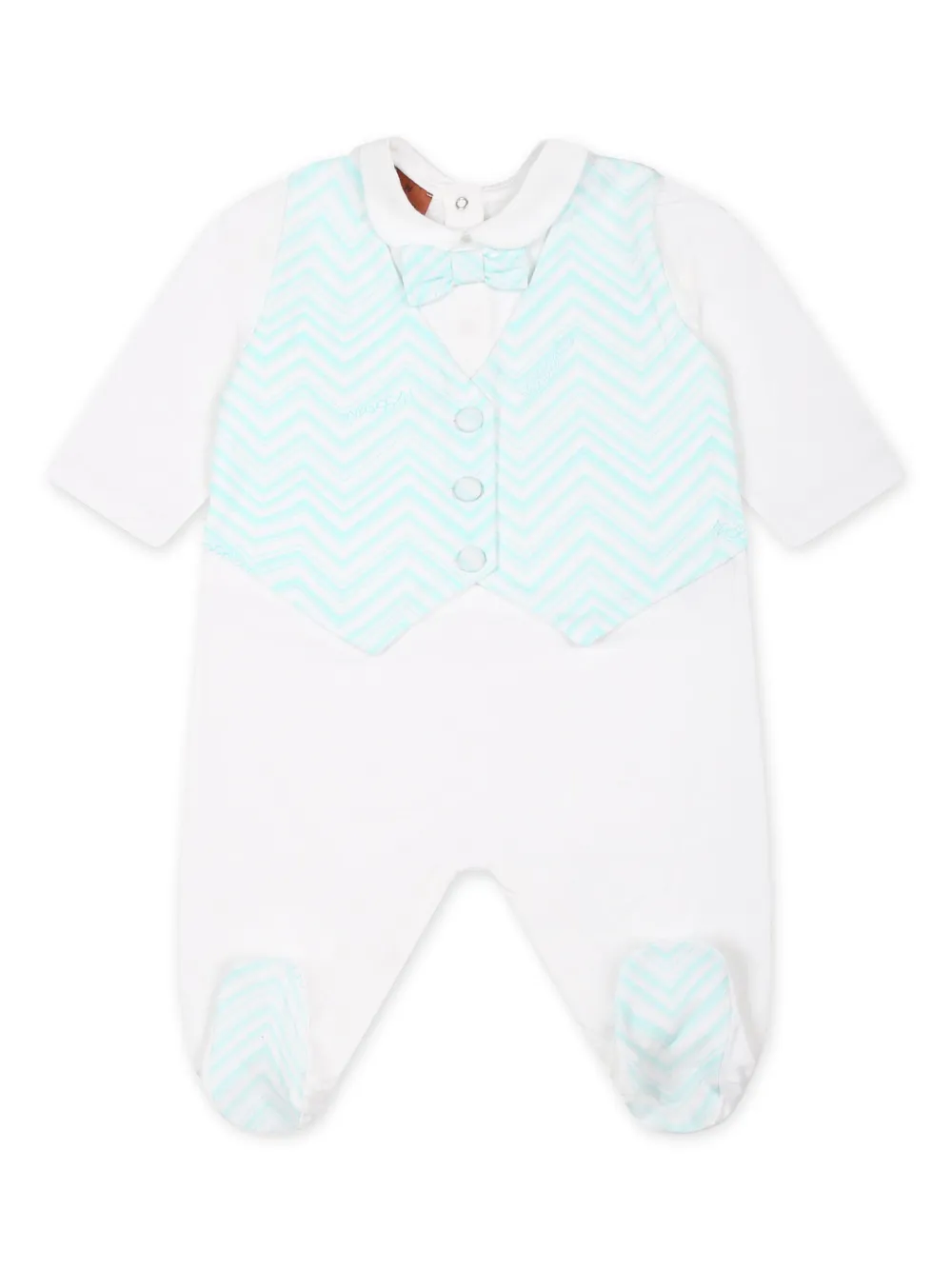 Комплект для новорожденного с узором зигзаг Missoni Kids, белый — фото 2