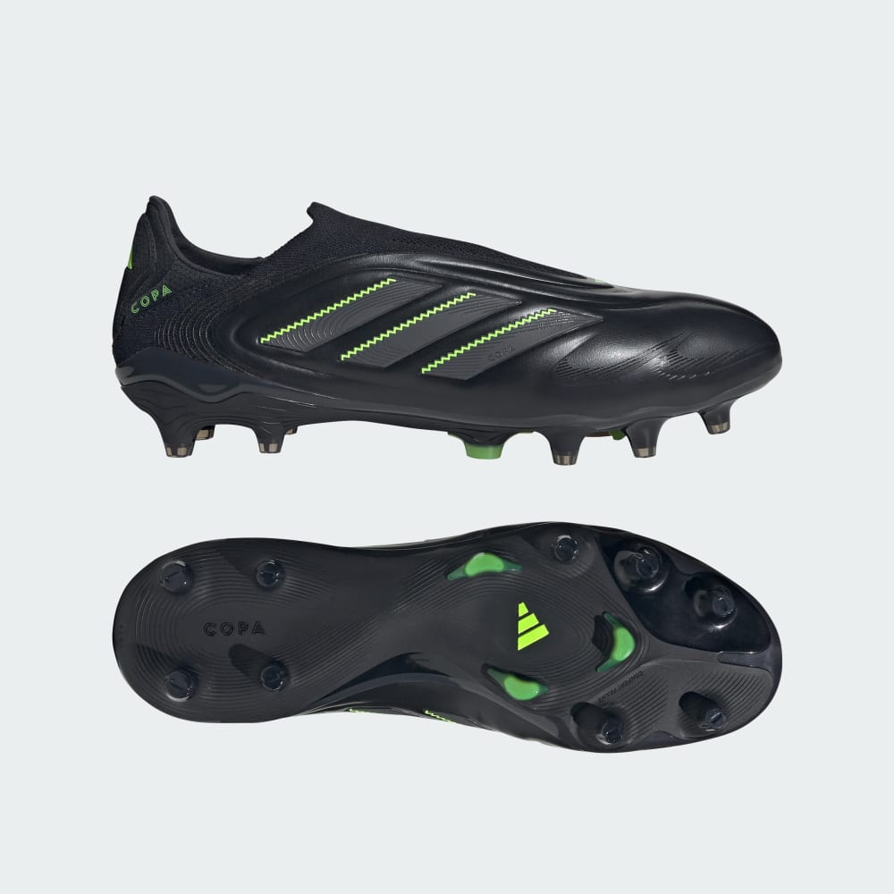 

Бутсы Adidas Copa Pure 3 Elite Laceless Firm Ground Cleats, цвет Core Black/Dgh Solid Grey/Lucid Lemon