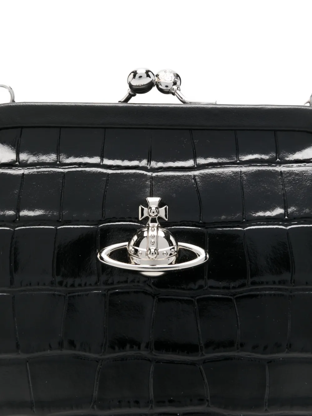 Тисненый клатч Vivienne Orb Vivienne Westwood, черный — фото 4