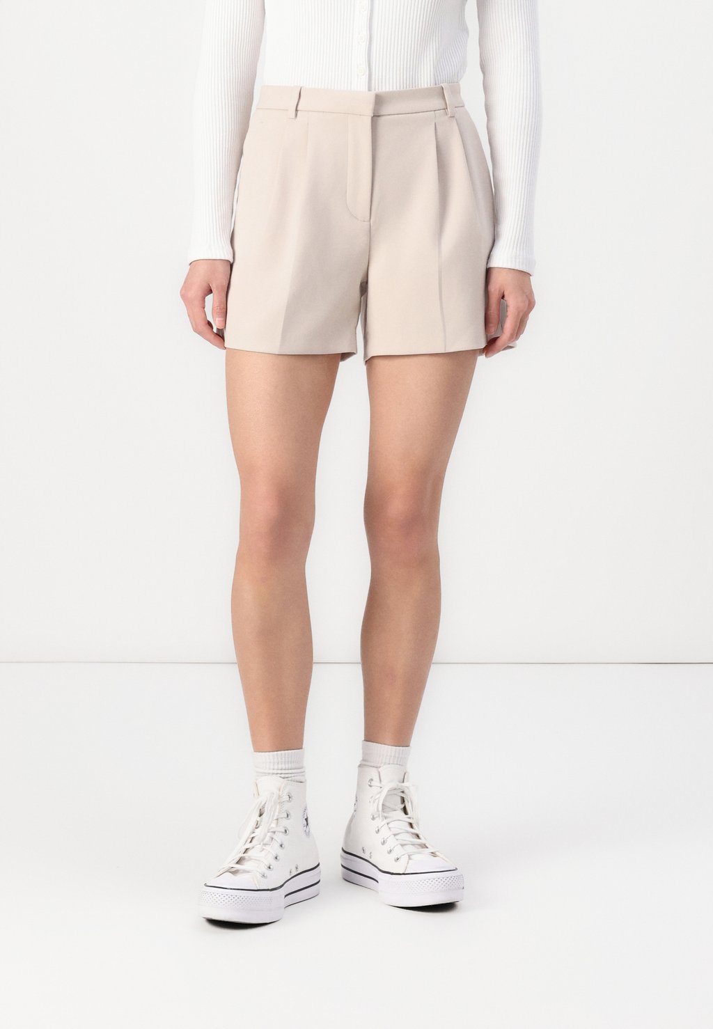 

Шорты CLASSIC SUITING PLEATED SLOANE Abercrombie & Fitch, серый