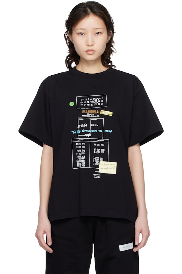 

Футболка с библиотечной маркой Mm6 Maison Margiela, черный