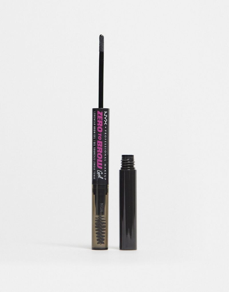 

NYX Professional Makeup Zero To Brow Longwear Веганский тонированный гель для бровей — черный, Black