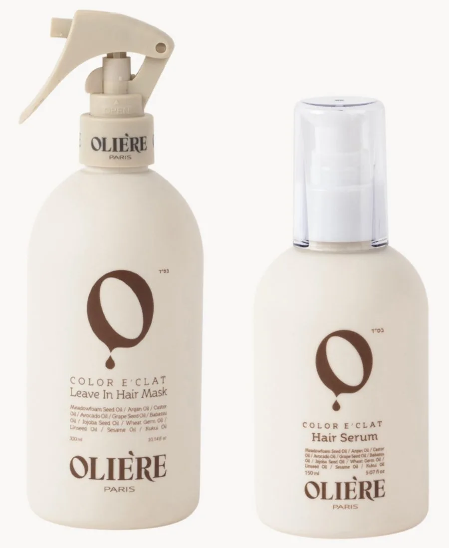 Oliere Paris Набор для ухода за волосами Color Eclat Leave-In Hydration & Shine Hair Care Duo