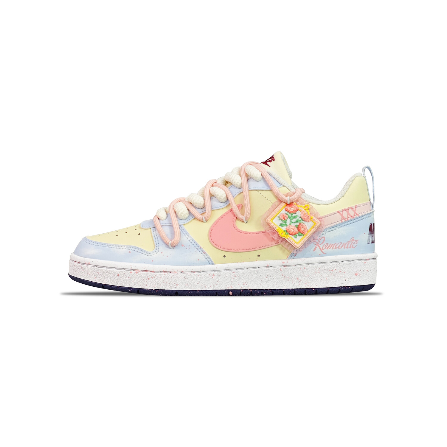 

Кроссовки Nike Court Borough Skateboarding Shoes Women's Low-top Blue/pink/yellow, желтый