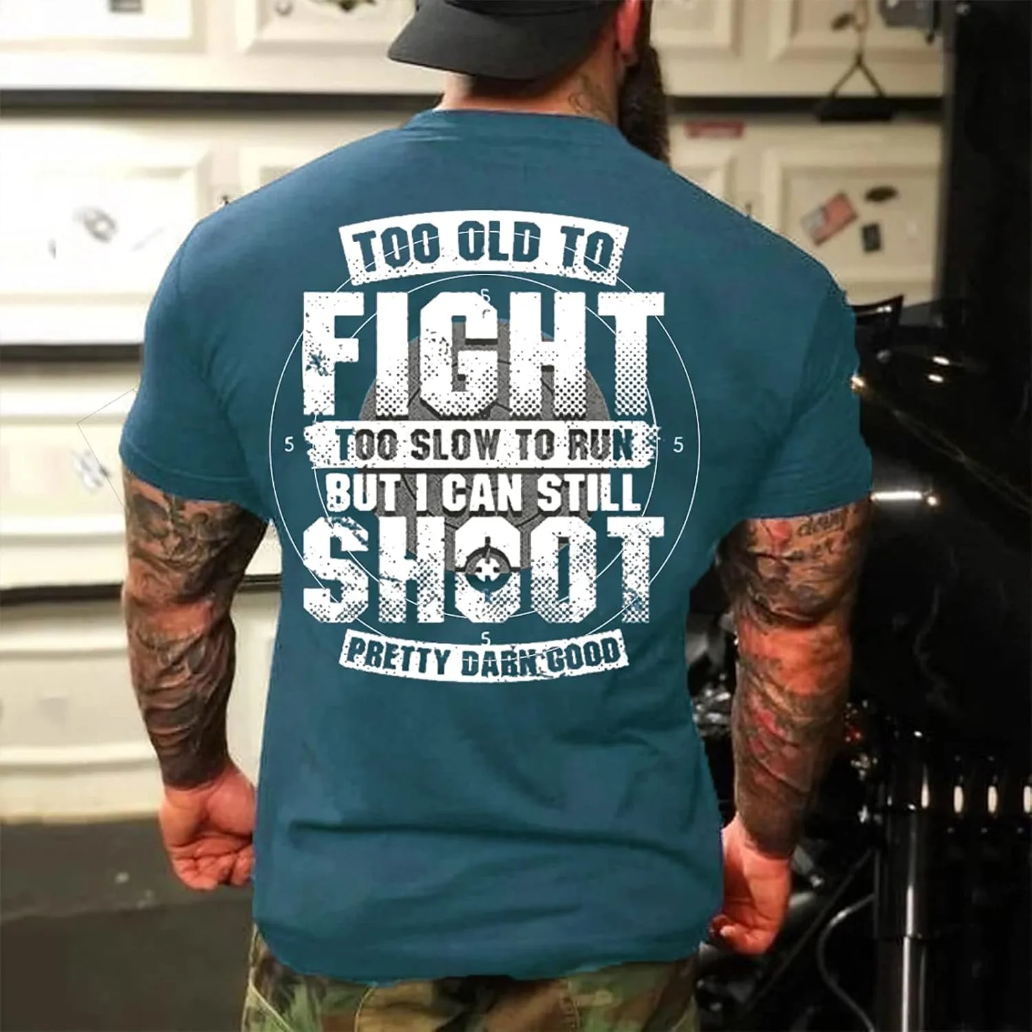 Мужская рабочая футболка с коротким рукавом, летняя базовая модель Crew Neck, размеры S-5XL — фото 2