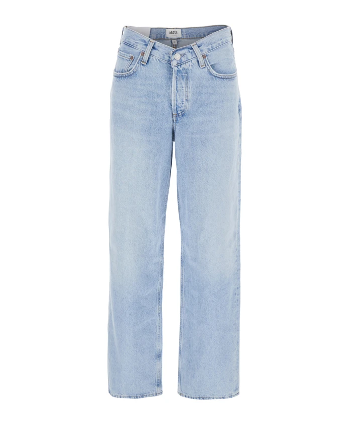 

Широкие синие джинсы с нашивкой с логотипом. Agolde, синий
