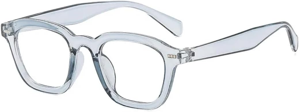 

Классические квадратные женские солнцезащитные очки с винтажным декором в виде заклепок, мужские солнцезащитные очки для вождения и путешествий с защитой от УФ-излучения UV400 TVTBBVV, Gray Clear