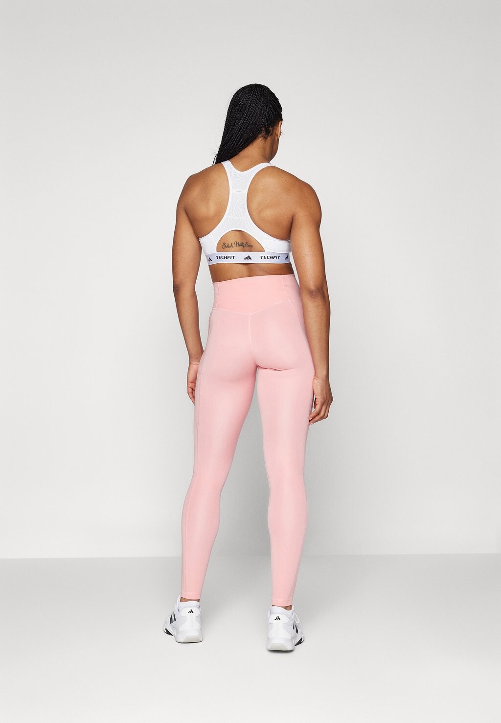 

Леггинсы Optime Essentials Stash Pocket Full Length adidas Performance, полурозовые искры
